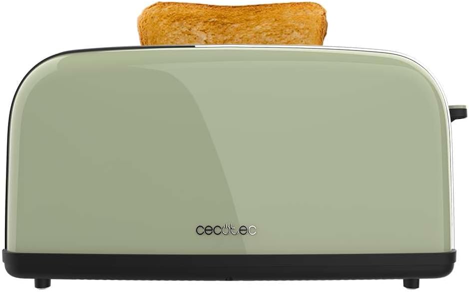 Cecotec Vertikaler Toaster Toastin' time 850 Green Long, 850W, Doppelter langer und breiter Schlitz