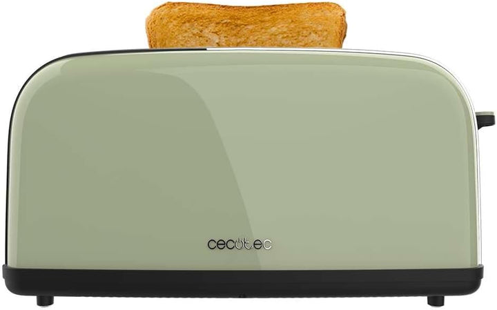 Cecotec Vertikaler Toaster Toastin' time 850 Green Long, 850W, Doppelter langer und breiter Schlitz
