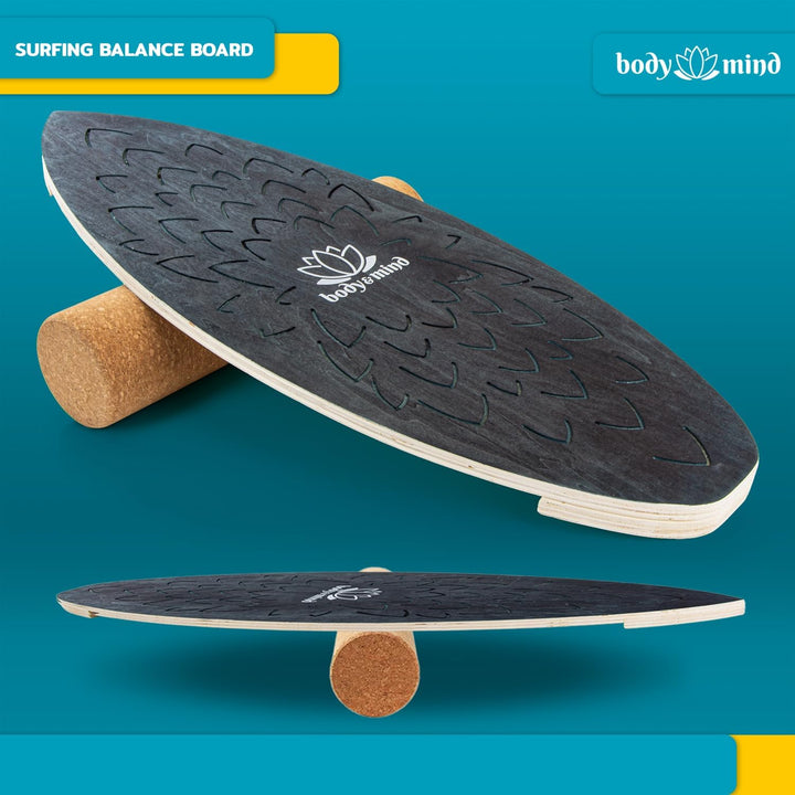 Balance-Board Surfbrett Surf Balance Wackelbrett für Physiotherapie Surf-Training; Trainiert Gleichg