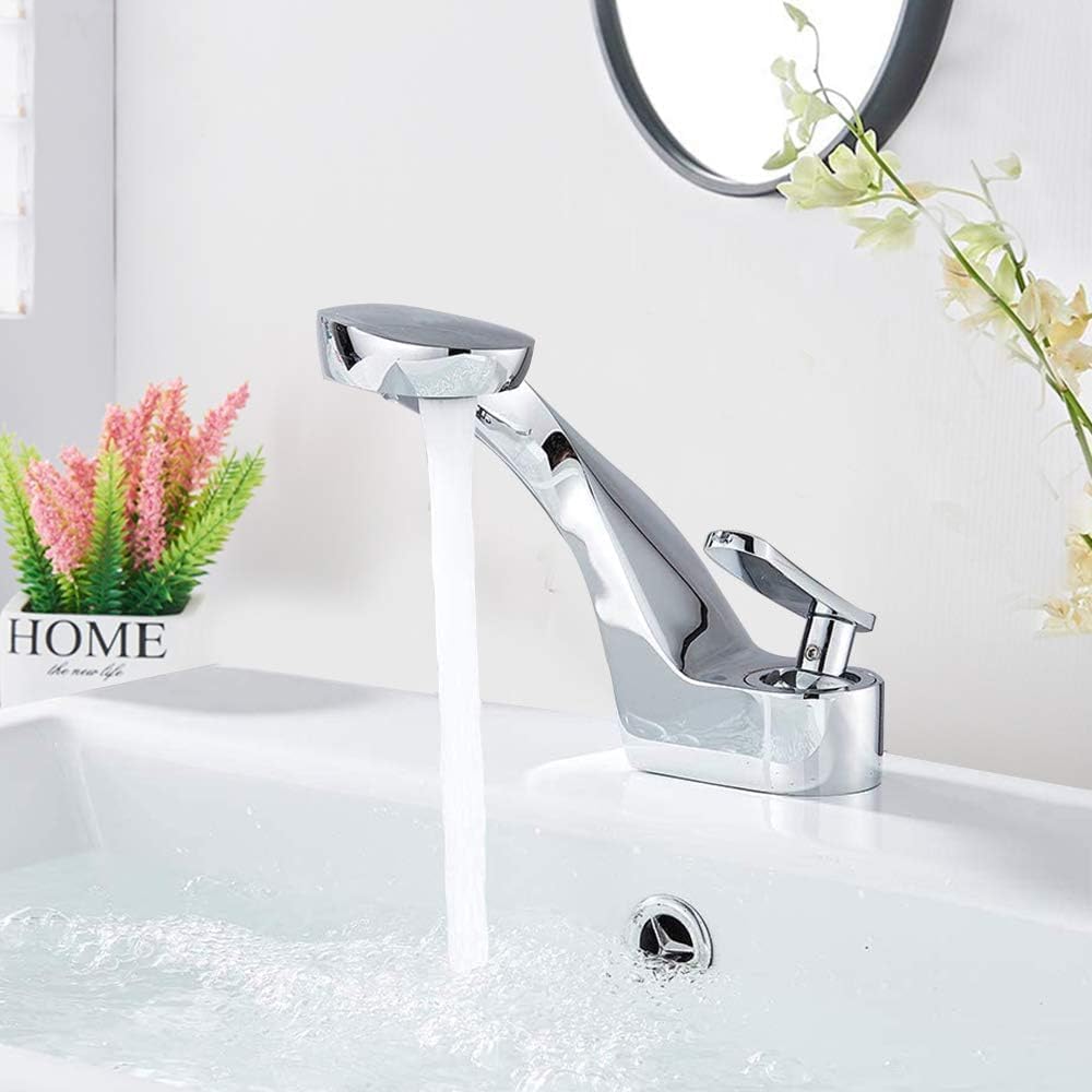 Onyzpily Wasserhahn Bad Chrom Waschtischarmatur Armatur Mischbatterie Einhebelmischer Badarmatur Hoc