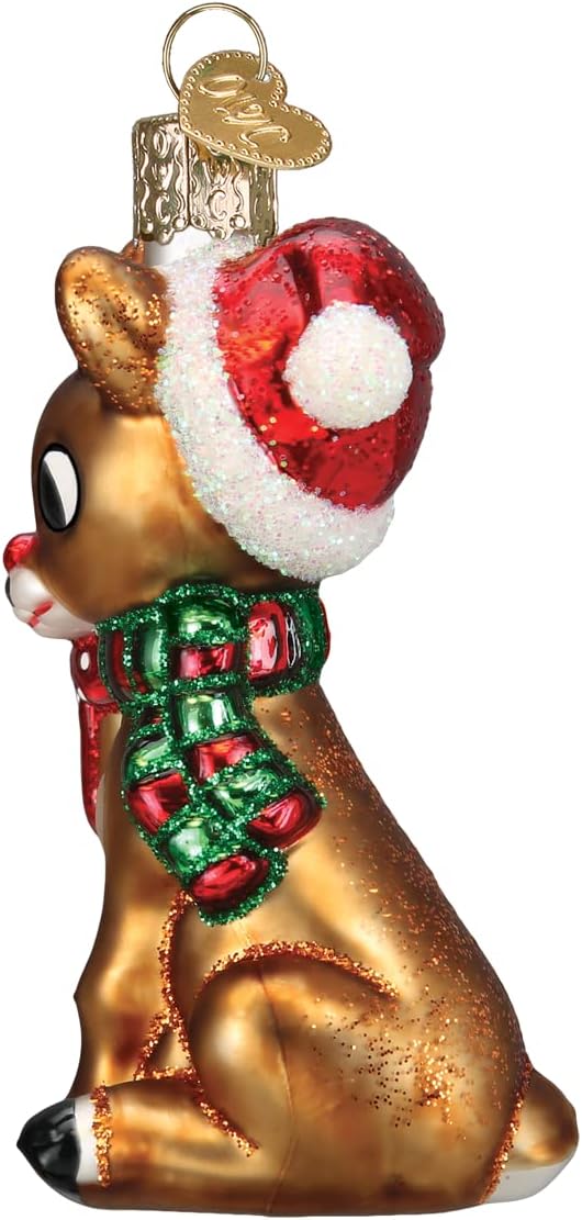 Old World Christmas Rudolph and Clarice Glasfigur für Weihnachtsbaum Klassisch, Klassisch