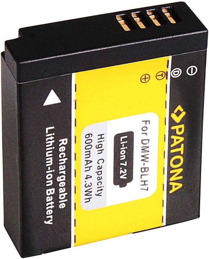 PATONA 2X Akku DMW-BLH7 / BLH7E Kompatibel mit Panasonic Lumix DMC-GM1 DMC-GM5 DMC-GF7 DC-GX800 DMW-