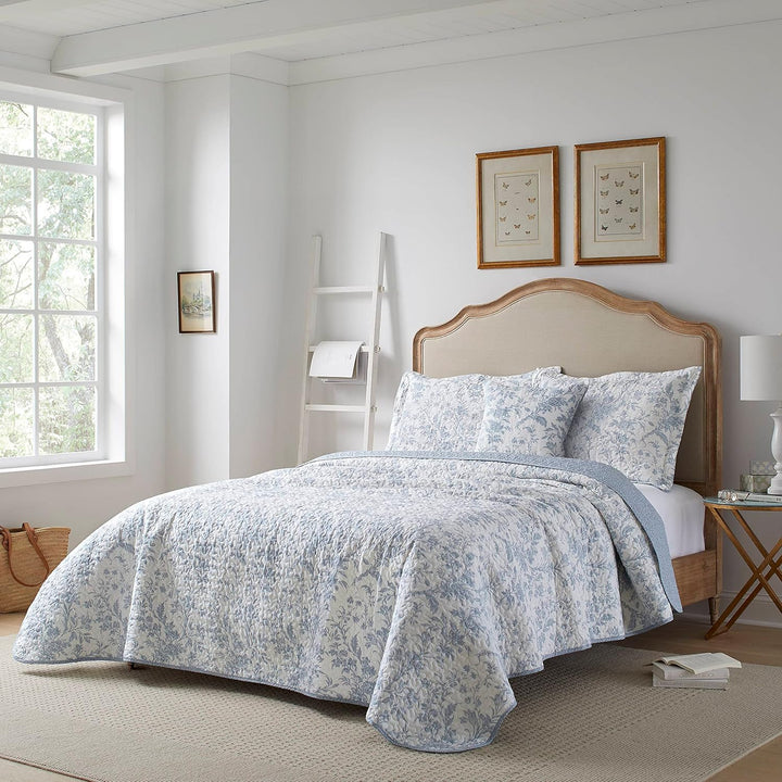 Laura Ashley - Queen-Size-Bettwäsche-Set, Baumwolle, wendbares Bettwäsche-Set mit Kissenbezug, Ganzj