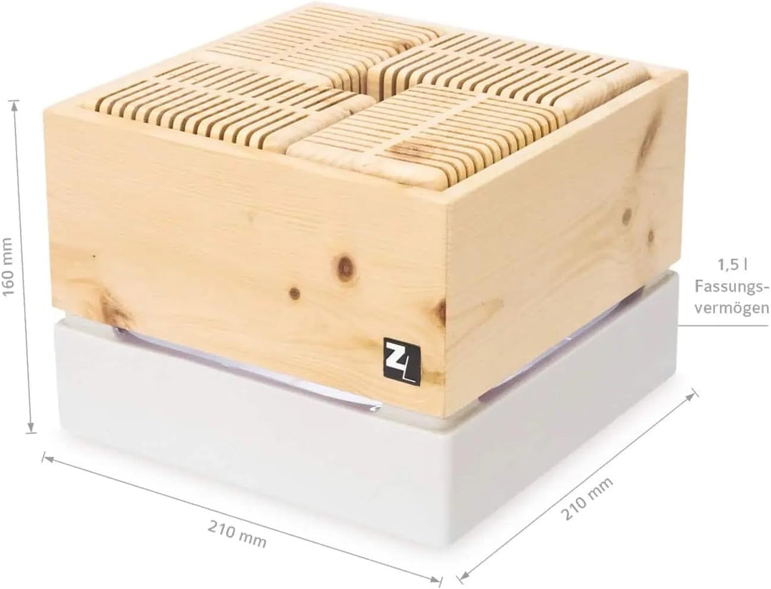 Zirben Familie I ZirbenLuftreiniger AURA PLUS Luftreiniger & Luftbefeuchter für Räume bis 40 m² I ge