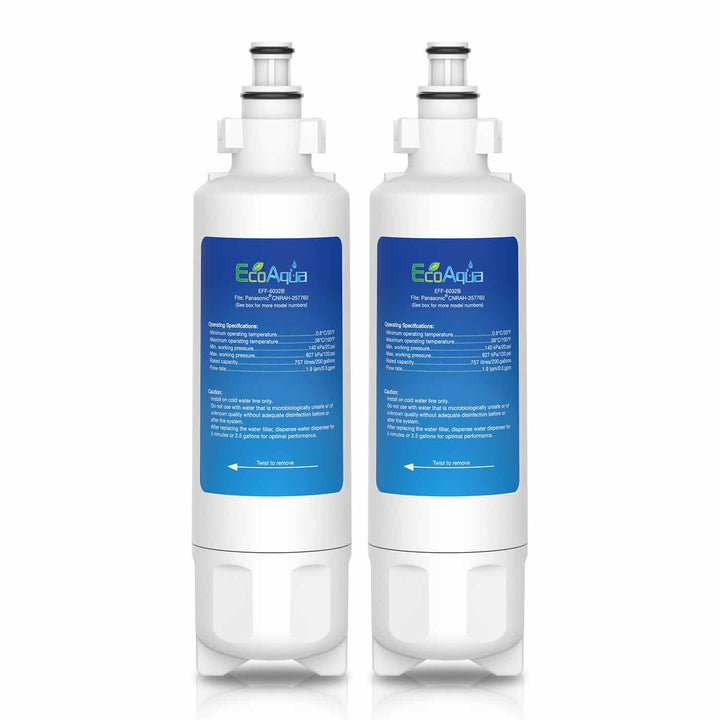 EcoAqua EFF-6032B Kühlschrankwasserfilterersatz Kompatibel mit Panasonic CNRAH-257760, CNRBH-125950,
