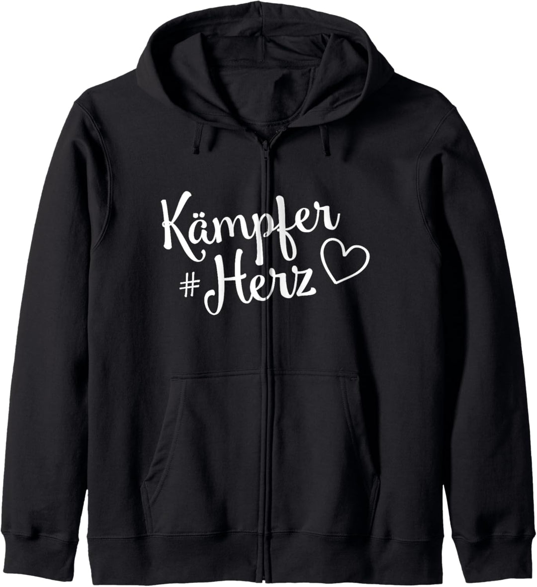 Kämpferherz Motivation Mutig herz Liebe - Geschenk Kapuzenjacke