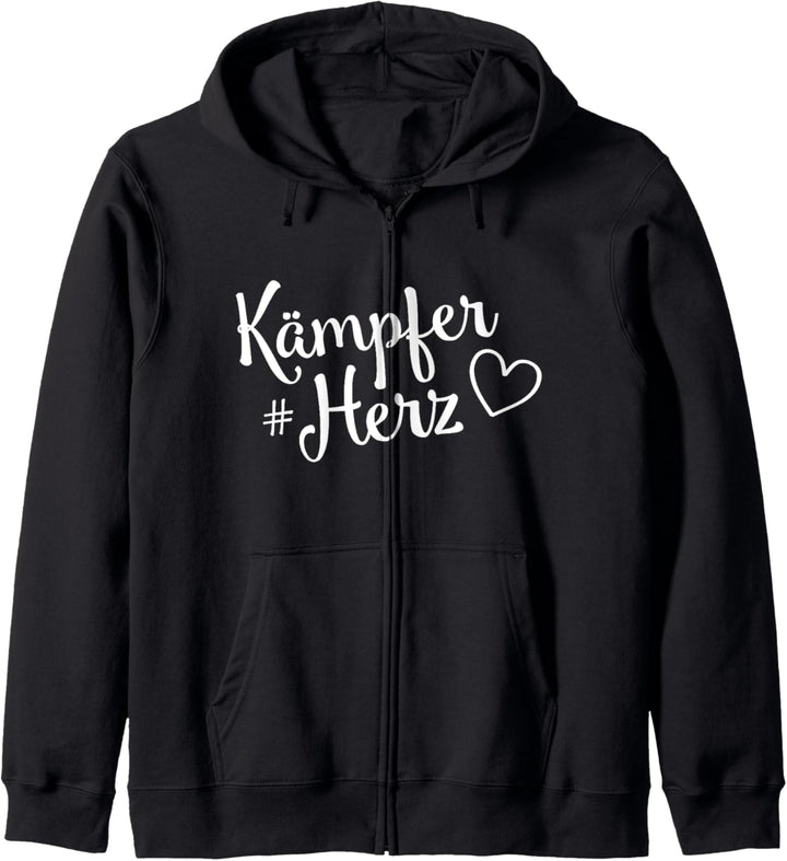 Kämpferherz Motivation Mutig herz Liebe - Geschenk Kapuzenjacke