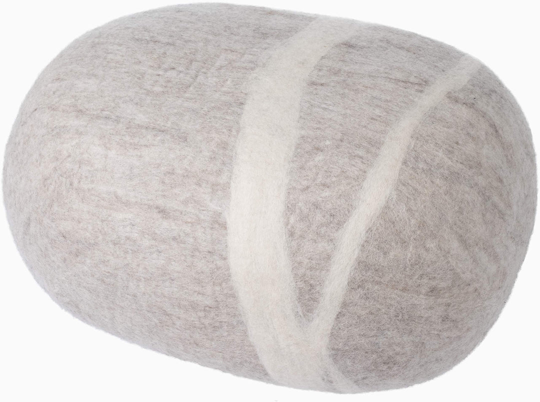 myfelt Béla - Filz Kieselstein, Meditationskissen, Yogakissen, Dekokissen beige rund - Grösse XXL 70