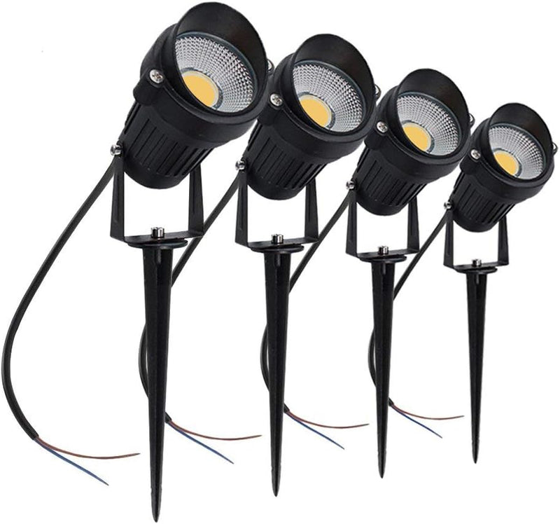 aulyun 4 PCS 5W COB LED Gartenstrahler für Aussen IP65 Wasserdicht Outdoor Garten Teich Park Landsch