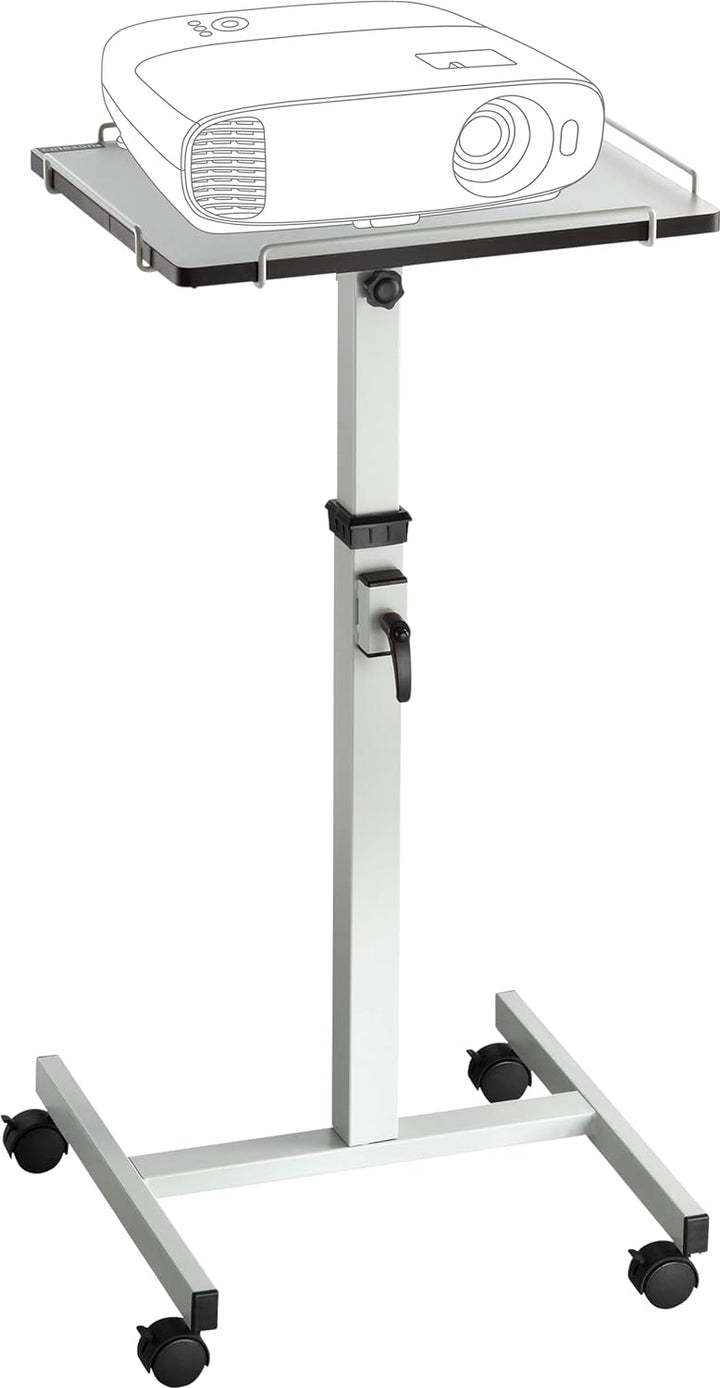 celexon Projektionstisch PT2000G - Projektor-Wagen höhenverstellbar: 80-125cm - grau - Neigbare Stel