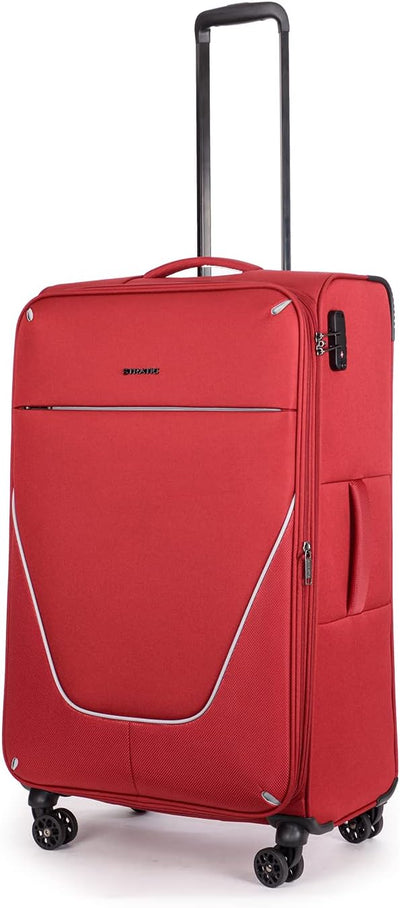 Stratic Strong Koffer Weichschale Reisekoffer Trolley Rollkoffer Handgepäck, TSA Kofferschloss, 4 Ro