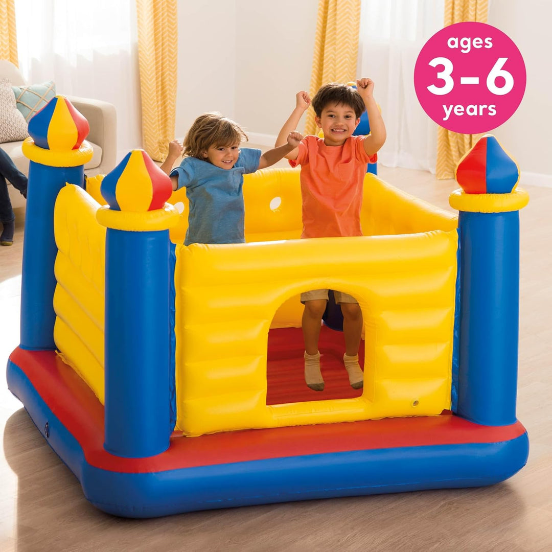 Intex 48259NP Jump-O-Lene Castle Bouncer - Aufblasbare Hüpfburg - 175 x 175 x 135 cm, Rot/Blau/Gelb