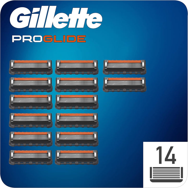 Gillette Fusion ProGlide Rasierklingen für Herren mit Präzisionstrimmer, 14 Stück Nachfüllklingen (f