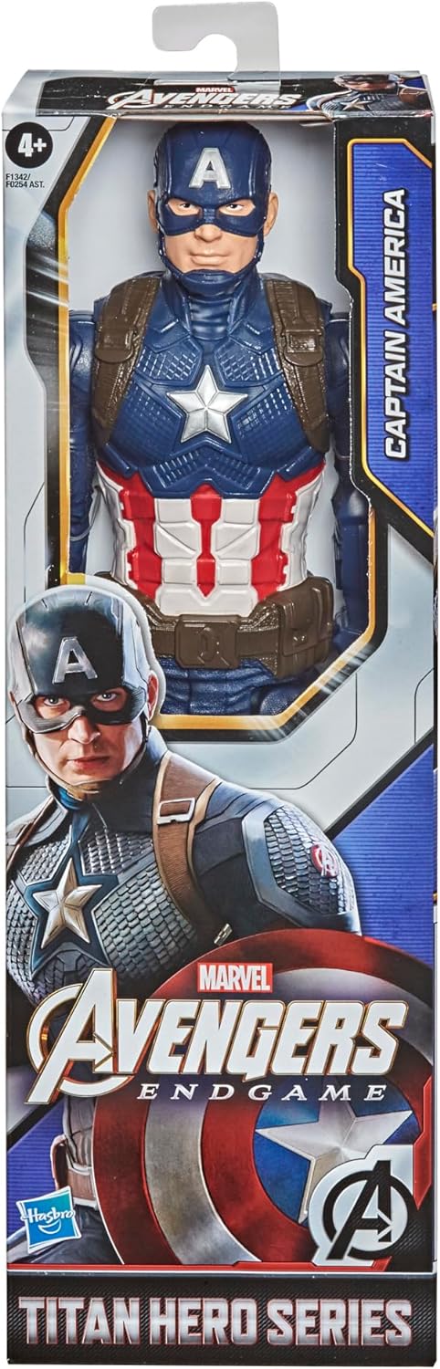 Marvel Avengers Titan Hero Serie Captain America, 30 cm grosse Action-Figur, Spielzeug für Kinder ab