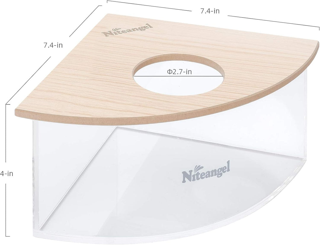 Niteangel Sandkasten für Kleintiere: Acryl-Kreiter, Sandbad und Duschkabine, Sandbehälter für Hamste