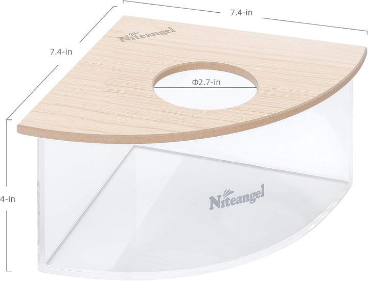 Niteangel Sandkasten für Kleintiere: Acryl-Kreiter, Sandbad und Duschkabine, Sandbehälter für Hamste