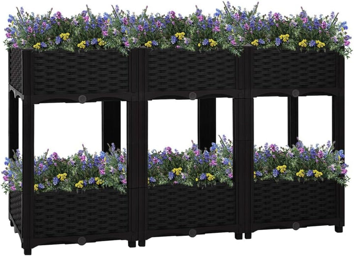 vidaXL Hochbeet Pflanzkasten Blumenkasten Gemüsebeet Pflanzbeet Blumenbeet Frühbeet Gartenbeet Pflan