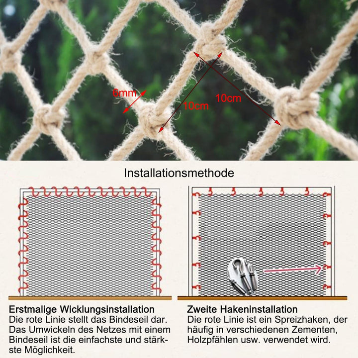 SSWZHANG Hanfnetz Sicherheitsnetz Hanfseil Fall Safety Net Kletternetz Outdoor Balkontreppennetz, Ou