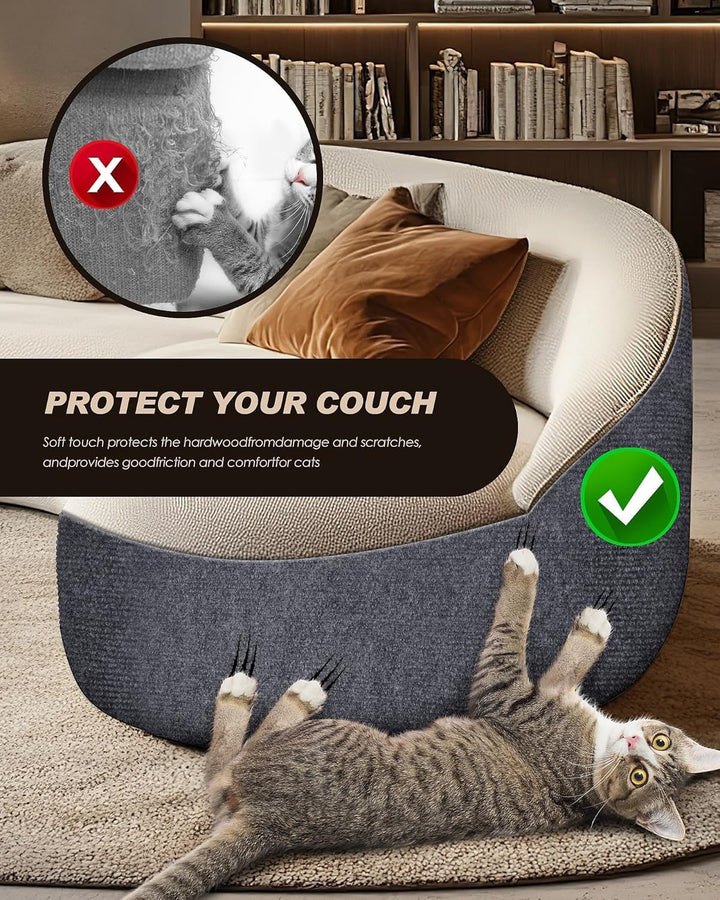 200cmx40cm Kratzmatte Selbstklebend für Katzen, DIY Kratzschutz Sofa, Kratzteppich, Kratzbretter für