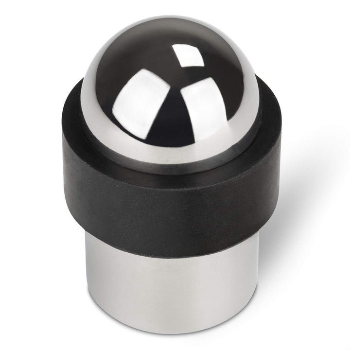 4 x STOPPLA® Türpuffer echt Edelstahl poliert Ø 35 mm Höhe 51 mm Bodentürstopper für Bodenmontage 4