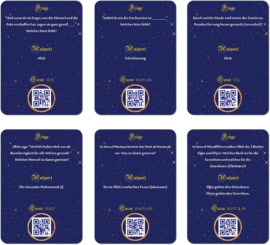 Islamisches Geschenk Spiel Quiz Quran Fragen über Koran und Islam inklusive eigene muslimquiz App (A