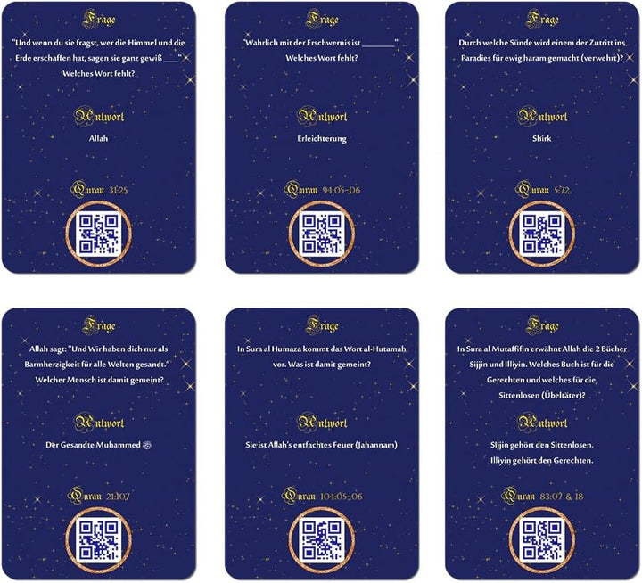 Islamisches Geschenk Spiel Quiz Quran Fragen über Koran und Islam inklusive eigene muslimquiz App (A