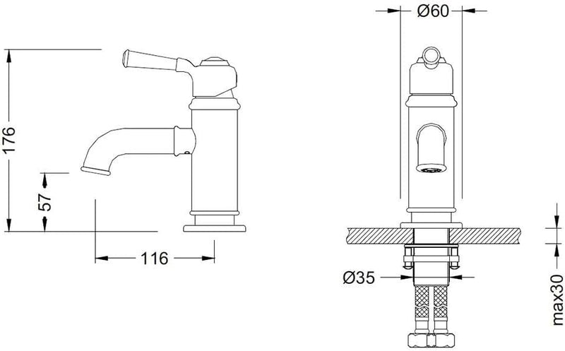 SCHELL 024770699 Urinal-Spülarmatur SCHELLOMAT BASIC SV, DN15 , Urinal Druckspüler ½“ mit Drucktaste