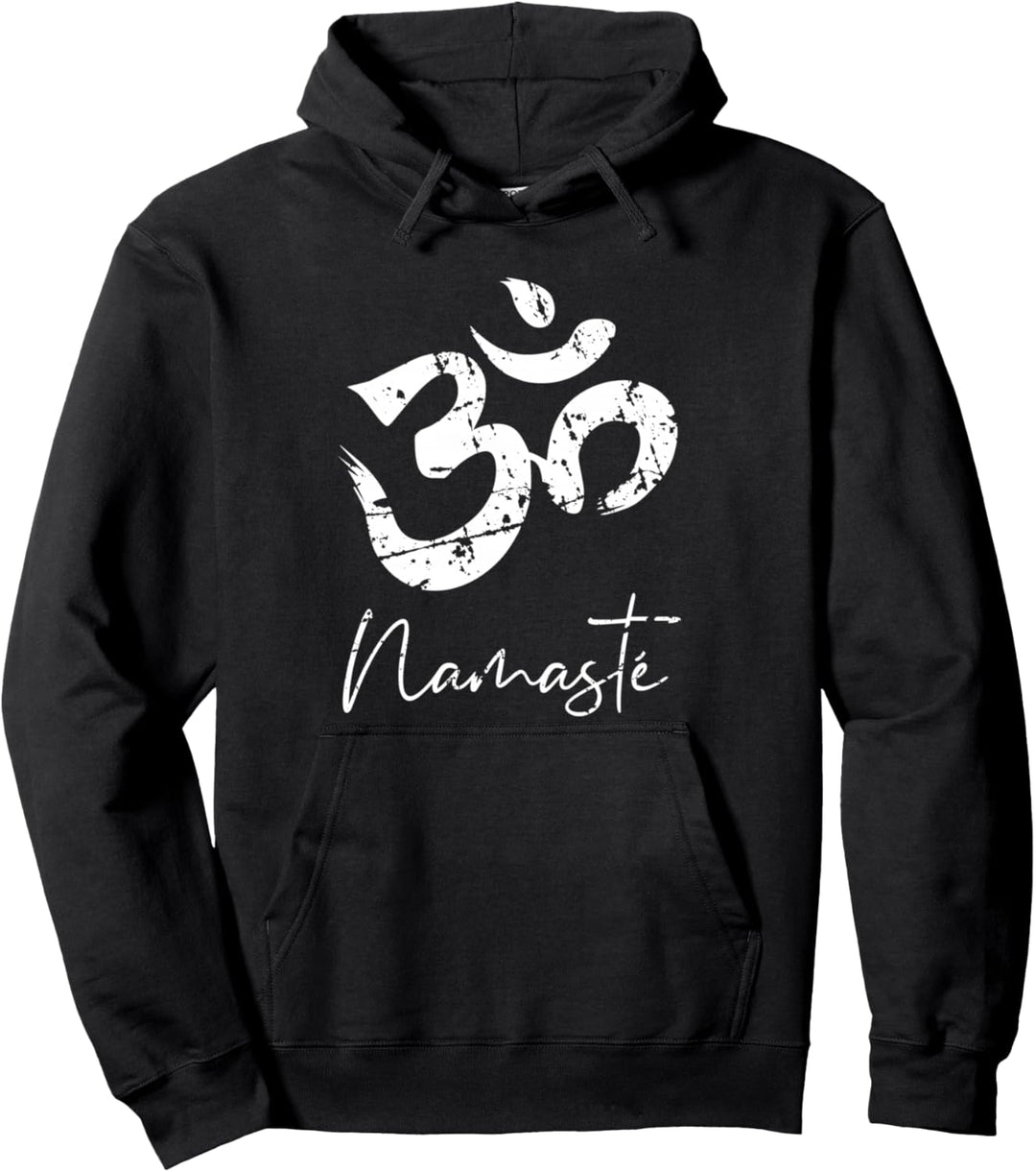 Namaste Om Grafik Aum Yoga Design Zen Meditation Buddhismus Pullover Hoodie