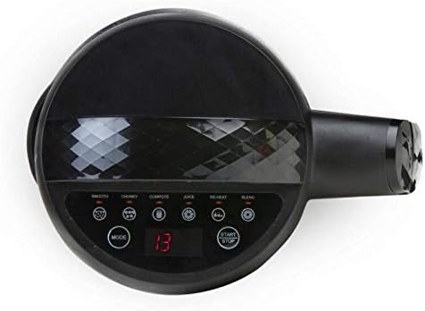 Suppenmaschine 1L mit 6 Funktionen Schwarz Schwarz Rostfreies