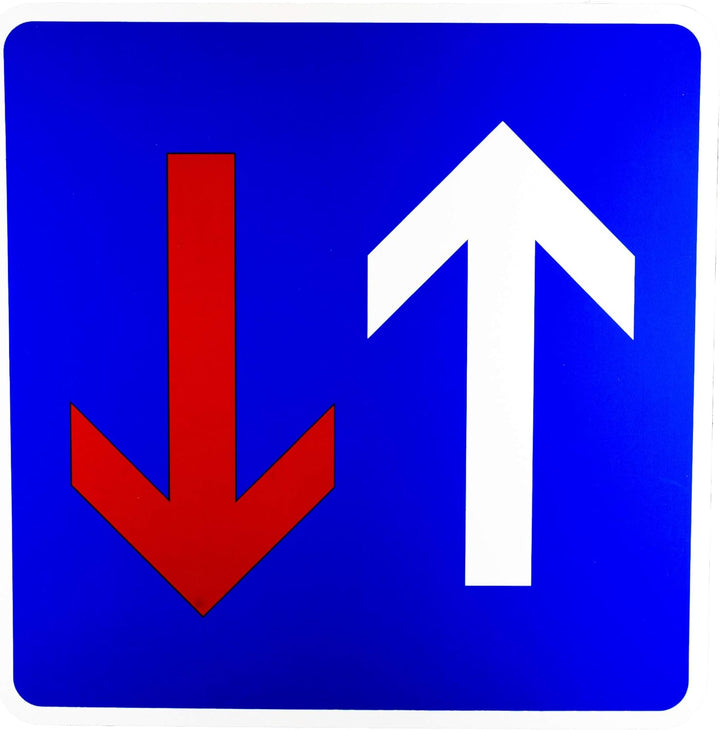 ORIGINAL Verkehrsschild Nr. 308 " Vorrang vor dem Gegenverkehr " 600 x 600 mm Verkehrszeichen Schild