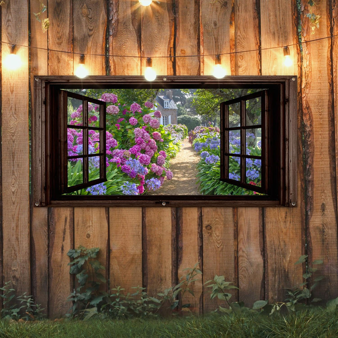 MuchoWow© Gartenposter Gross 160x80 cm XXL Outdoor Bilder Gartendeko für draussen Wetterfest Garten