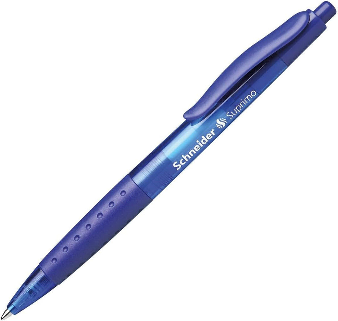 Schneider 135603 Suprimo Druckugelschreiber (Strichstärke: M), 20 Stück blau ,, Blau