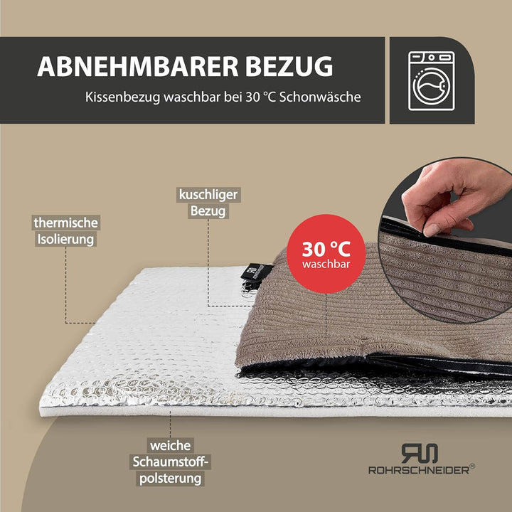 Rohrschneider Katzen Fensterliege | selbstwärmende Katzendecke | Made in EU | Katzenkissen mit Rutsc
