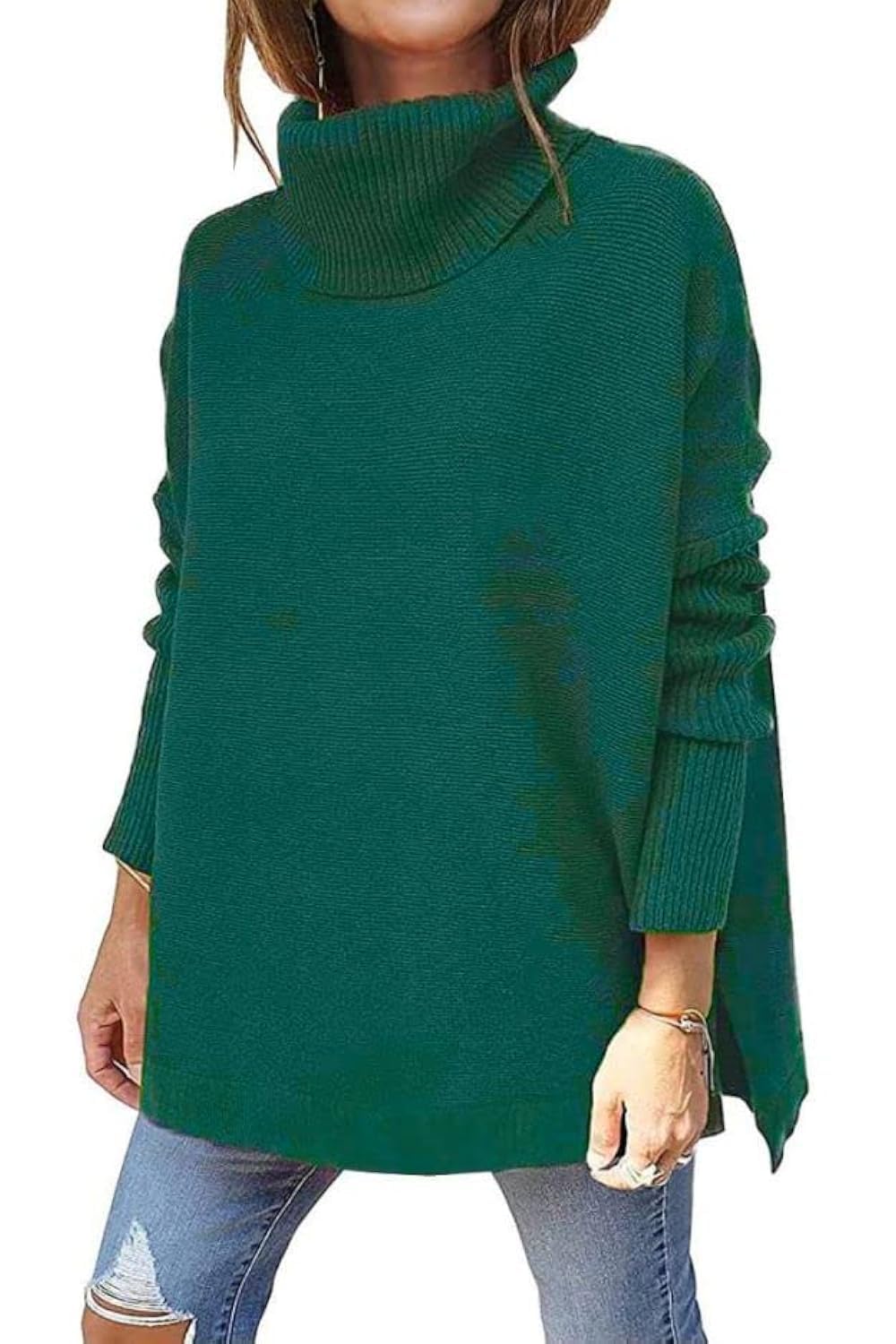 GOLDPKF Rollkragenpullover Damen Pullover Langarm Dicke Strickpullover Winter Warmer Oberteile C3-du