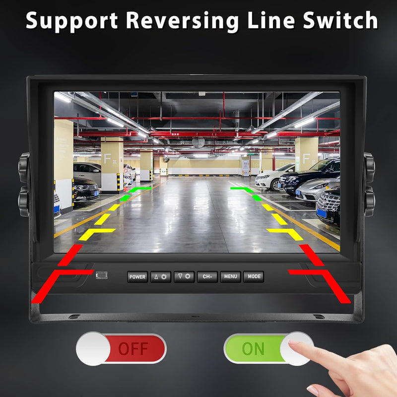 Hodozzy 1080P Rückfahrkamera 4 Kameras mit 9 Zoll DVR 4 Geteilte Monitor, 4 AHD Kameras IP68 Wasserd