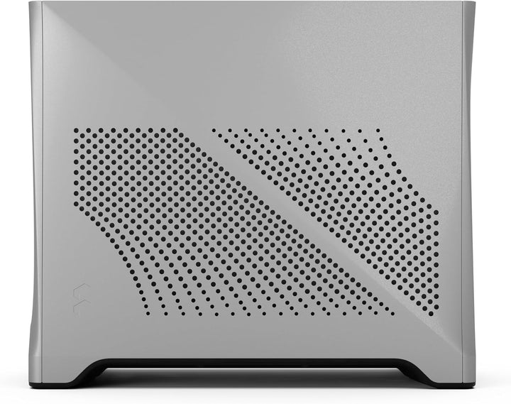 Fractal Design Era 2 ITX PC Case in Silver - Sleek Anodized Aluminum, Solid Walnut Top, Supports 3-S