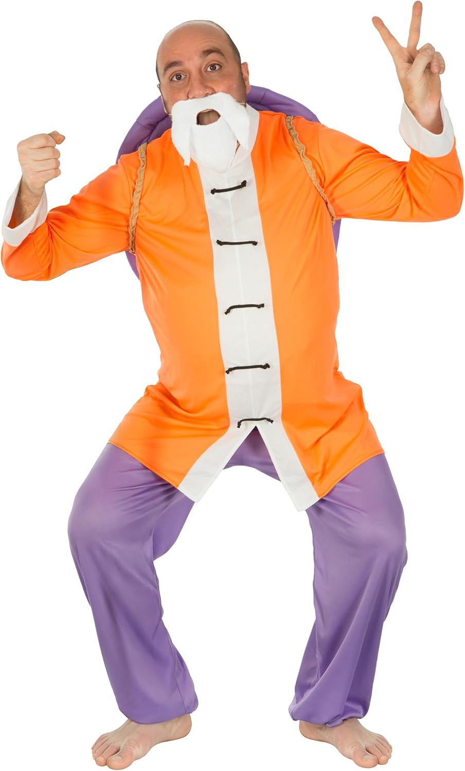 Generique - Muten Roshi Dragon Ball-Kostüm für Herren orange-Weiss-blau - L, L