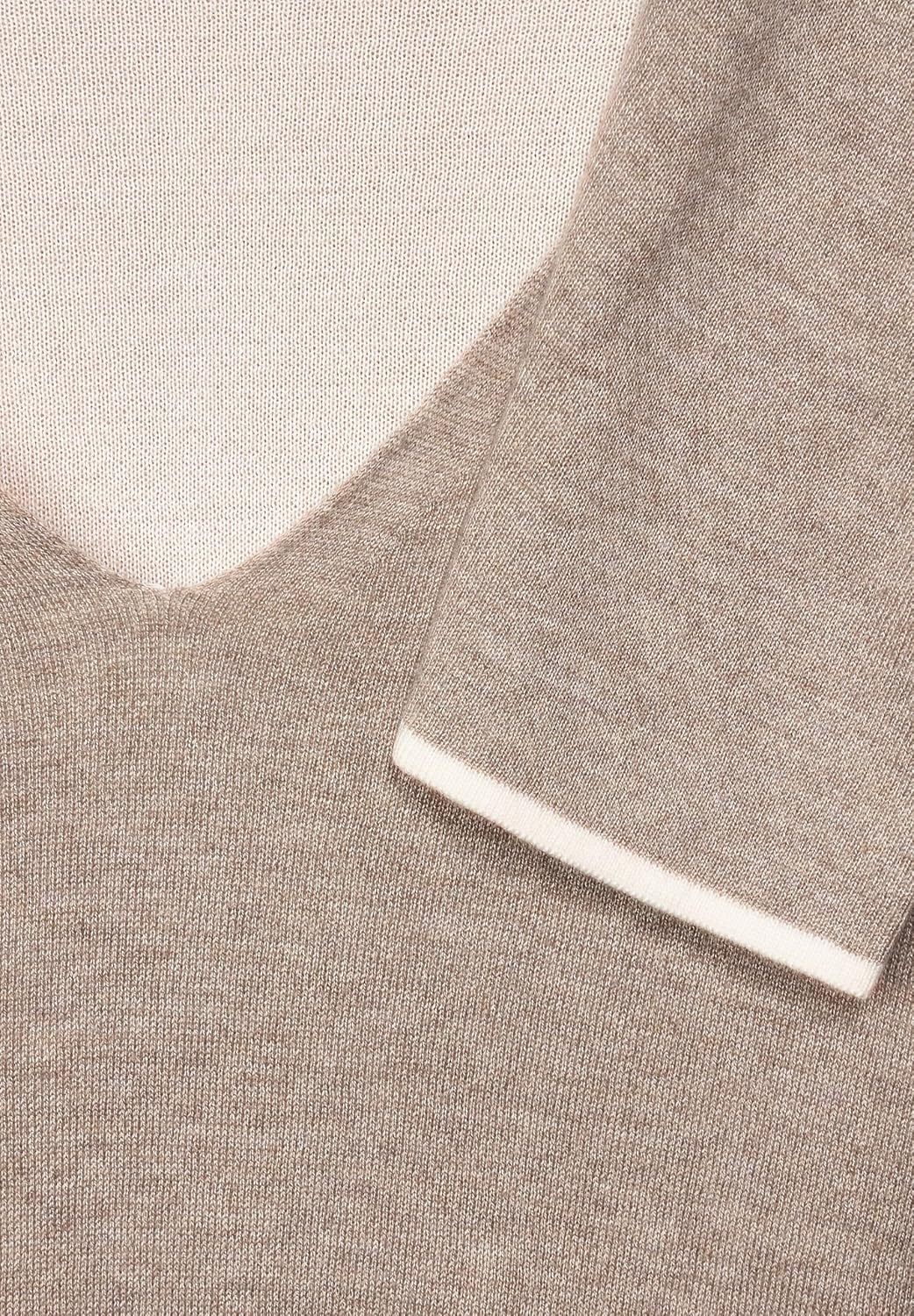 Street ONE Damen A302365 Strickpullover 40 Bleached Sand Melange, 40 Bleached Sand Melange