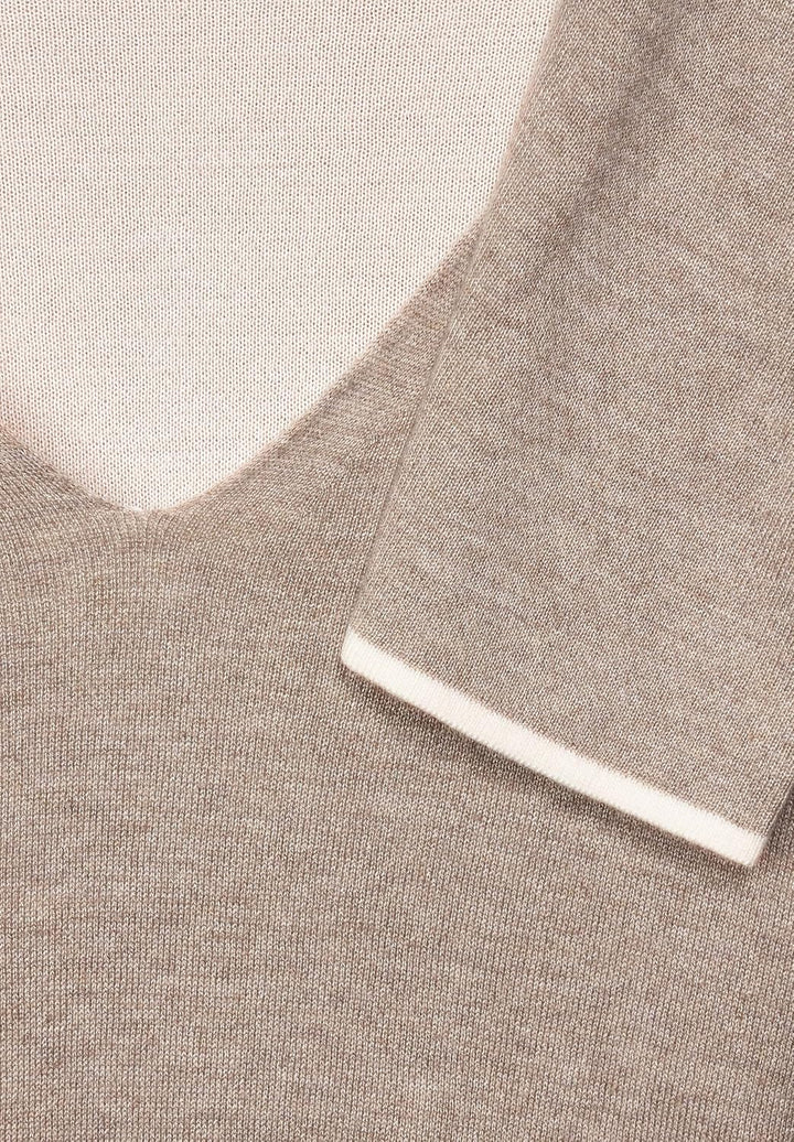 Street ONE Damen A302365 Strickpullover 40 Bleached Sand Melange, 40 Bleached Sand Melange