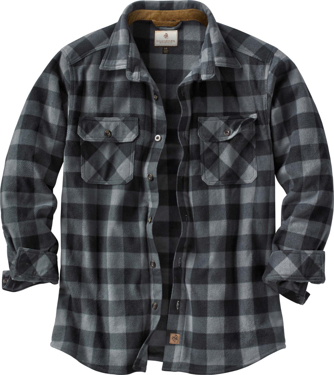 Legendary Whitetails Navigator Fleece-Herrenhemd mit Knopfleiste M Grafit-plaid, M Grafit-plaid