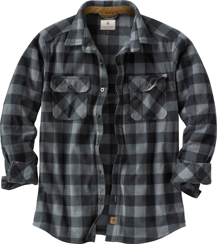 Legendary Whitetails Navigator Fleece-Herrenhemd mit Knopfleiste M Grafit-plaid, M Grafit-plaid