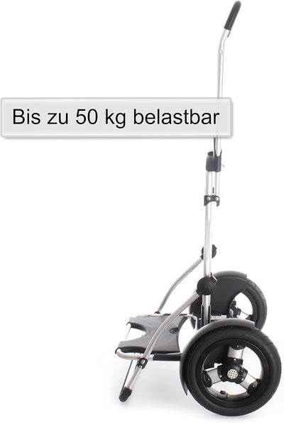 Andersen Shopper Royal Plus Alu klappbar mit Luftreifen Ø 25 cm und 74 Liter Tasche Fado 2.0 mit Küh