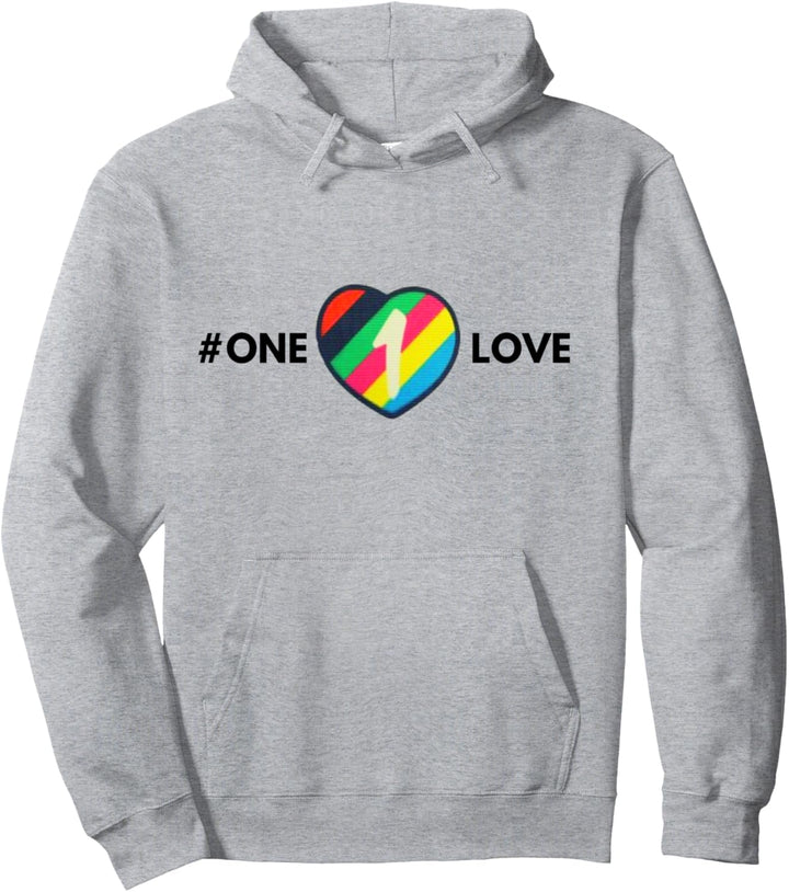 One Love soccer football LGBTQ rights Black Lettering Pullover Hoodie