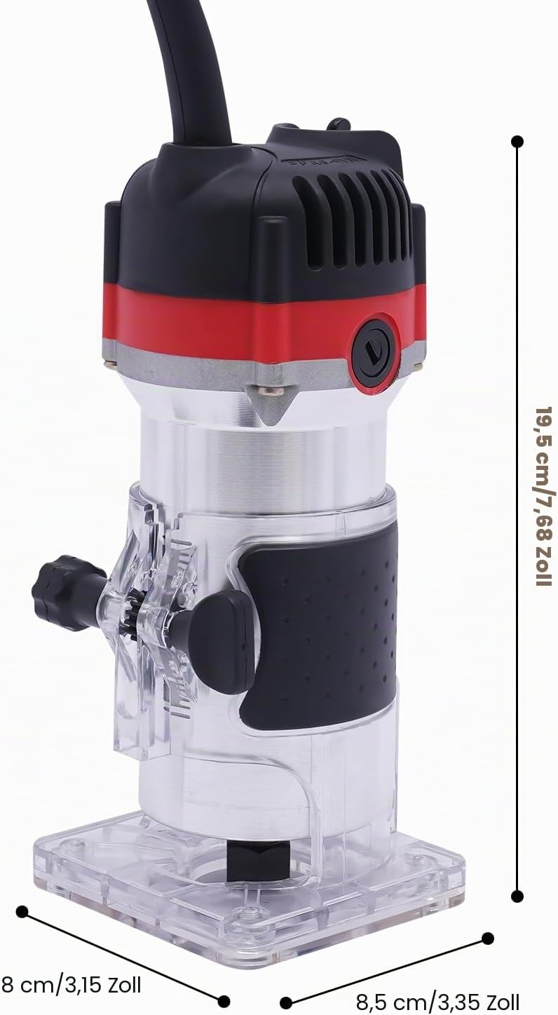 Oberfräse Electric Hand Trimmer Kantenfräse Fräse Holzfräse Einhandfräse Fräsen Holzfräser Tool 800W