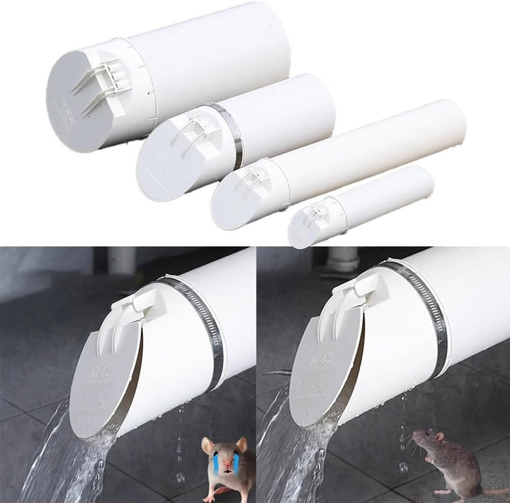 Bodenablauf, 50–160 mm, PVC-Entwässerungsrohr, Bodenabläufe, automatisches Schliessen, Verdrängungsv