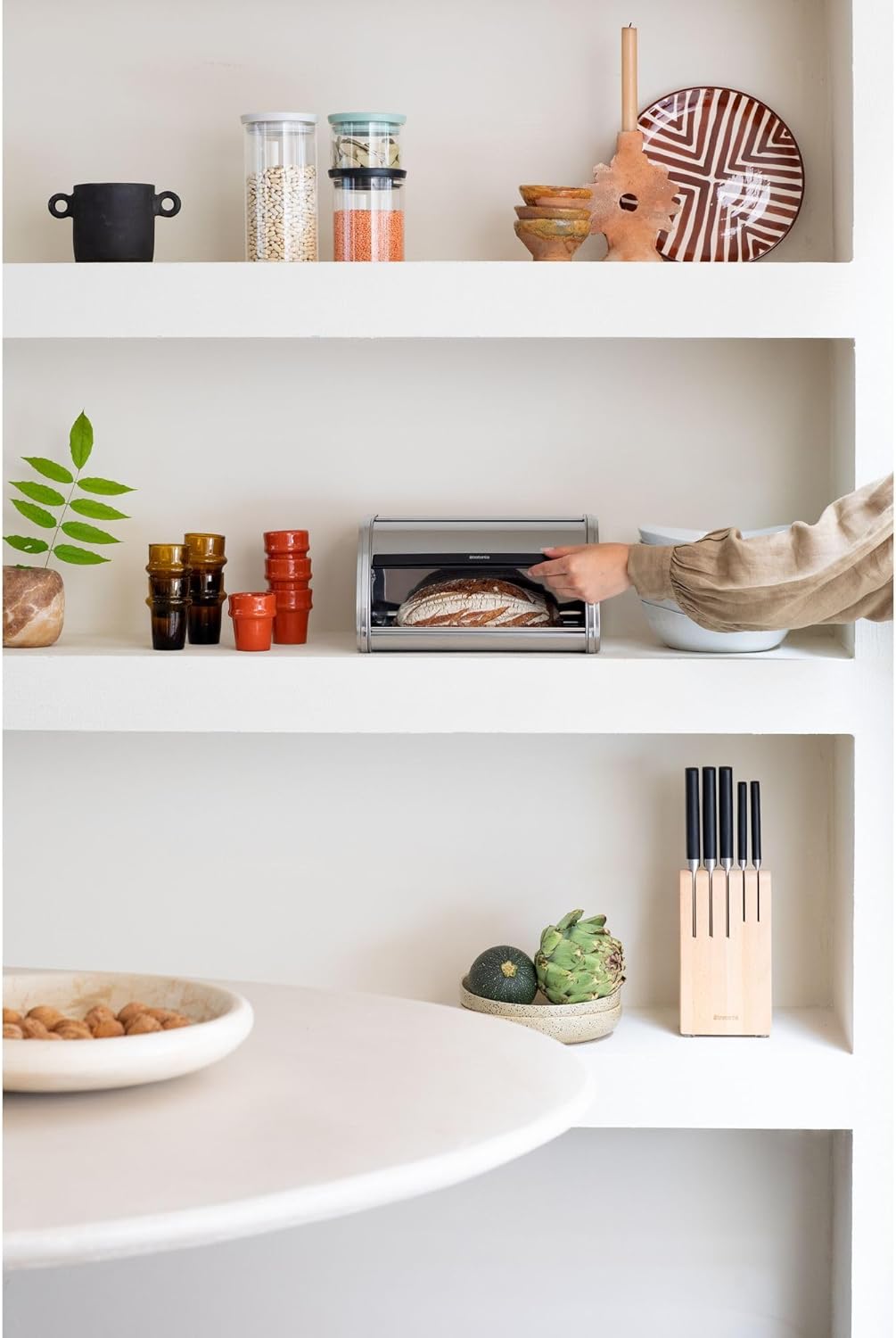 Brabantia Single Brotkasten, Mattiert, One Size Medium Matt Steel, Medium Matt Steel