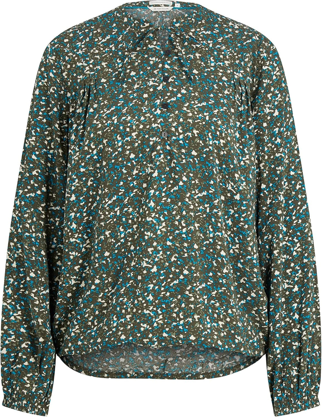 TOM TAILOR Damen 1034825 Bluse mit Bindedetail (1er Pack) 40 30665 - Abstract Minimal Design, 40 306