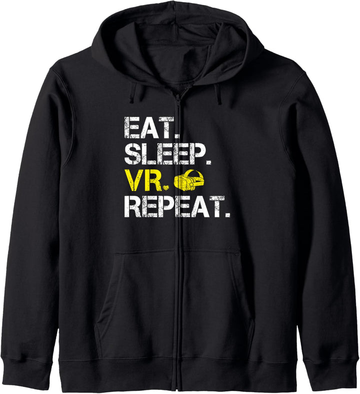 Eat Sleep VR Repeat Virtual Reality Kapuzenjacke