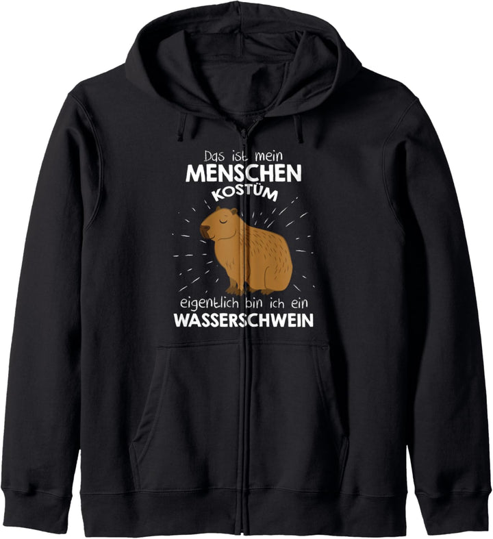 Mein Menschen Kostüm Bin ich ein Wasserschwein, Halloween Kapuzenjacke