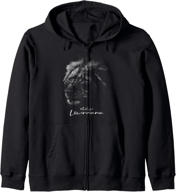 Stolze Löwenmama I Mommy Retro und Stolz I Mama Löwe Kapuzenjacke